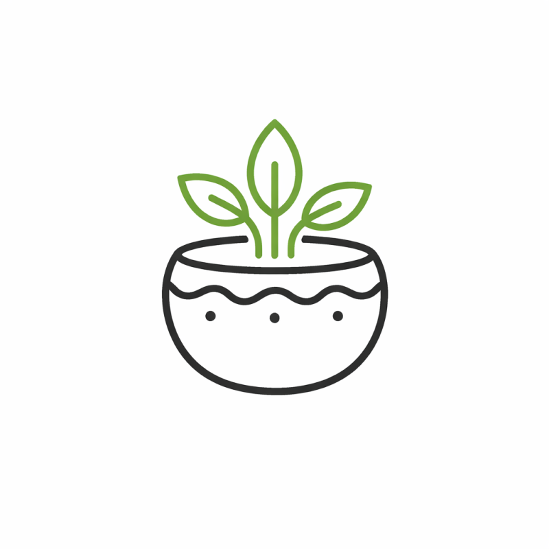 Simple pot outline icon